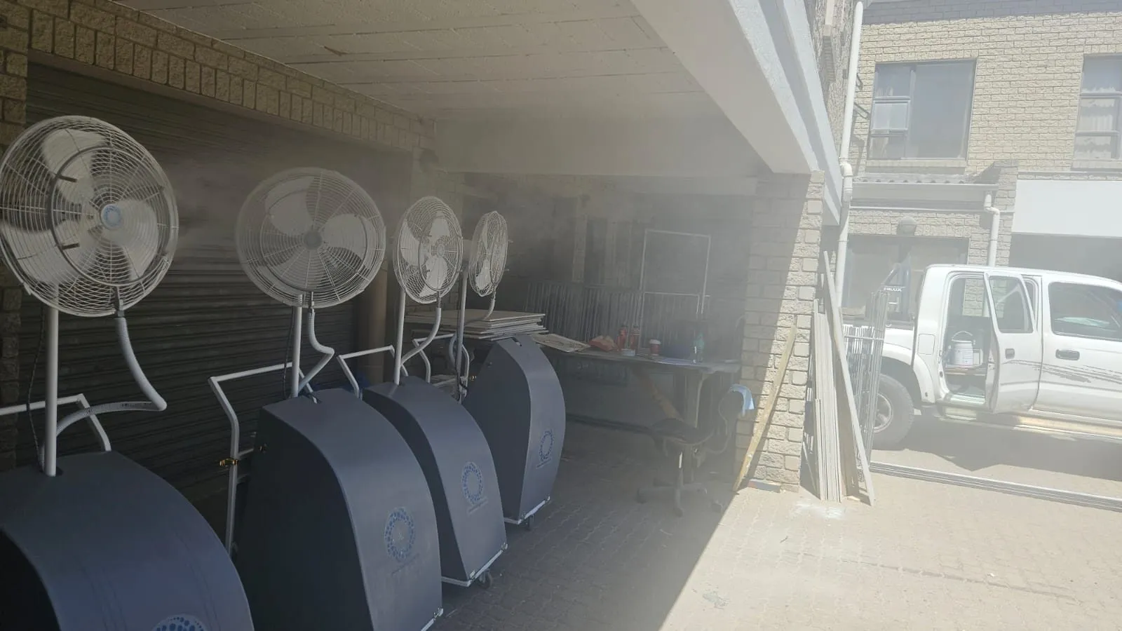 Mobile Misting Fan Cooling