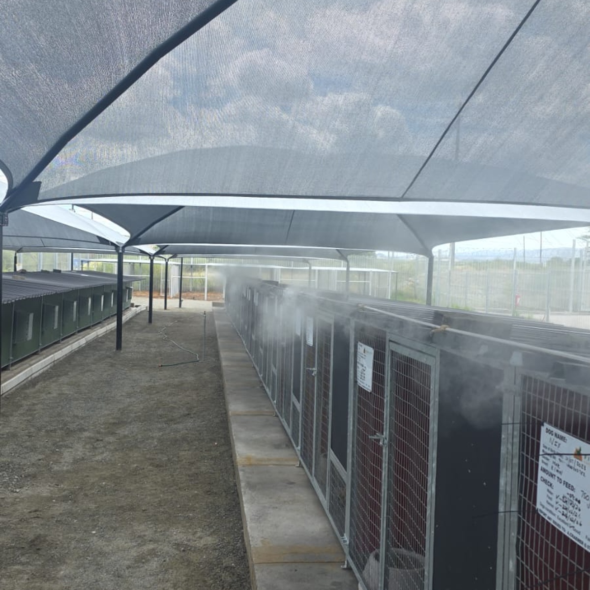 Guard dog kennel cooling misting system South Africa