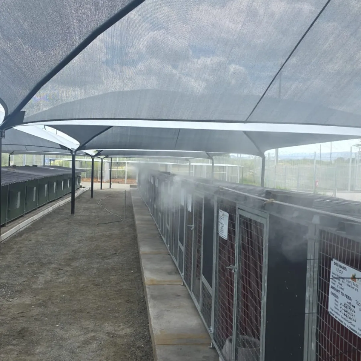 Guard dog kennel cooling misting system South Africa