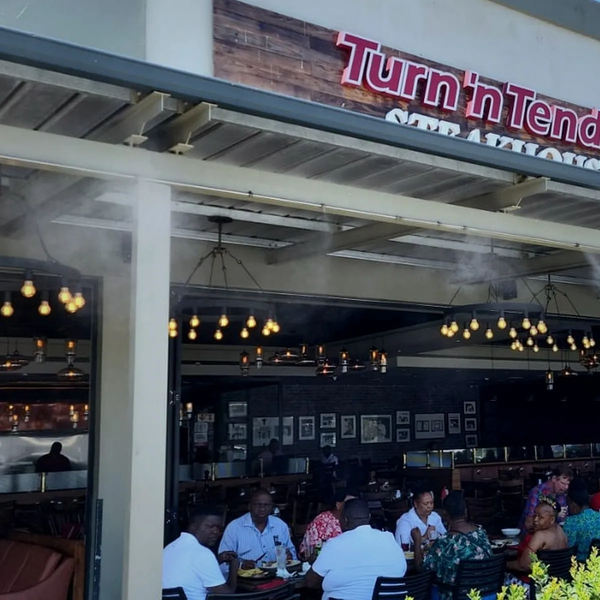 High-pressure misting system outdoor seating area cooling South Africa